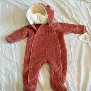 Warm winter onesie with hoodie